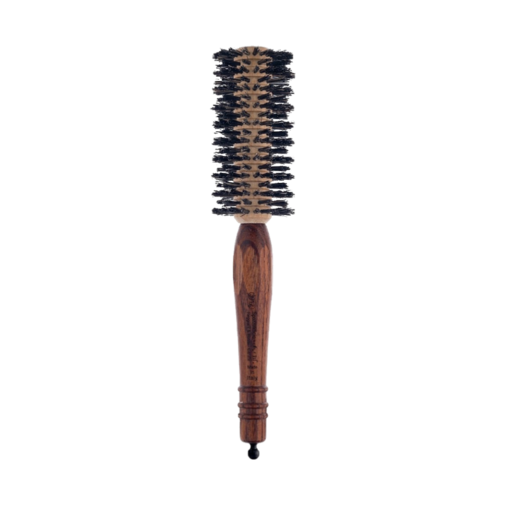 3ME Maestri Round Brush — Reinforced Boar Bristle, High Diffusion