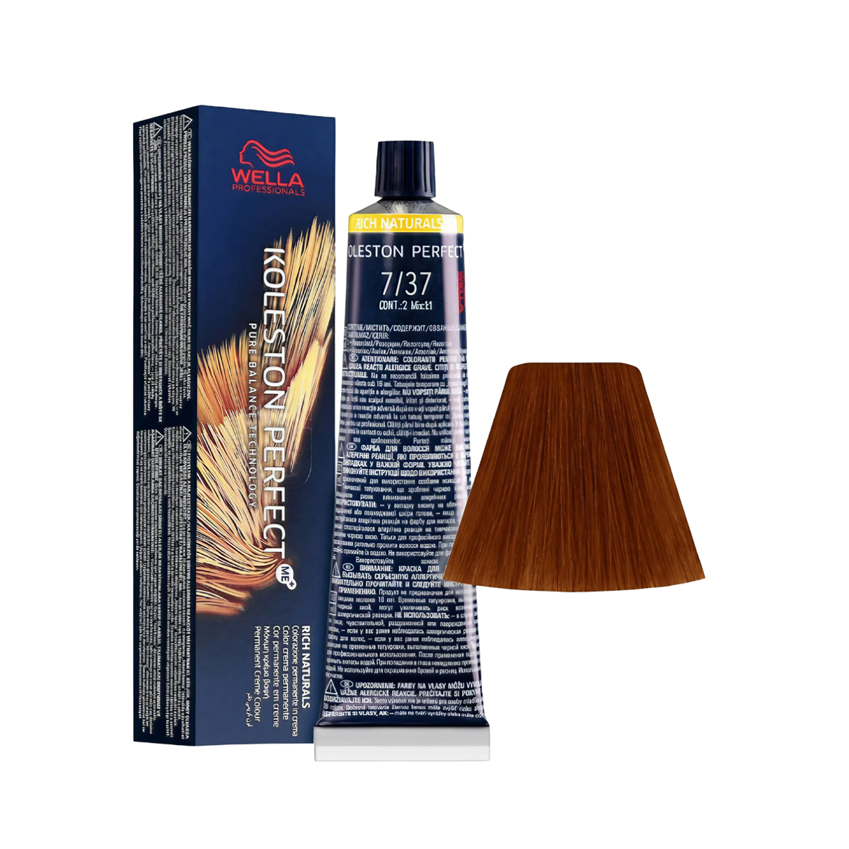 Wella Koleston Perfect ME+ Permanent Hair Colour — 7.37 Medium Sand Golden Blonde