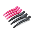 Black Star Plastic and Aluminium Hair Clips — 6 pieces