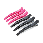 Black Star Plastic and Aluminium Hair Clips — 6 pieces