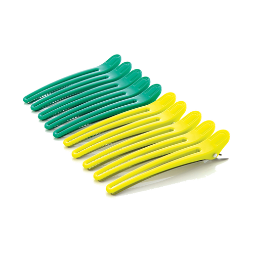 Black Star Plastic and Aluminium Hair Clips — 10 pieces