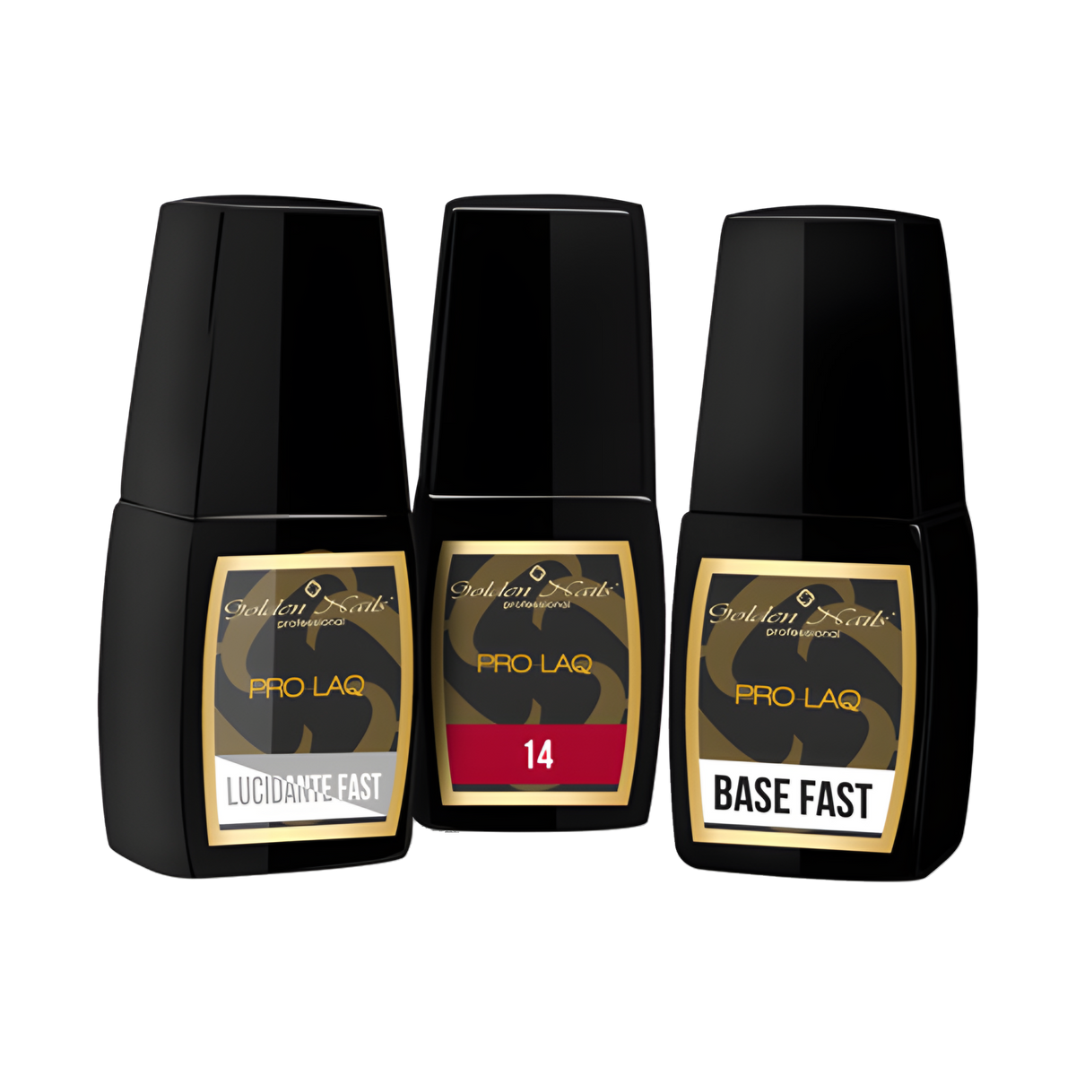 Golden Nails Pro-Laq smalto gel semipermanente: flaconi Lucidante Fast, 14 e Base Fast