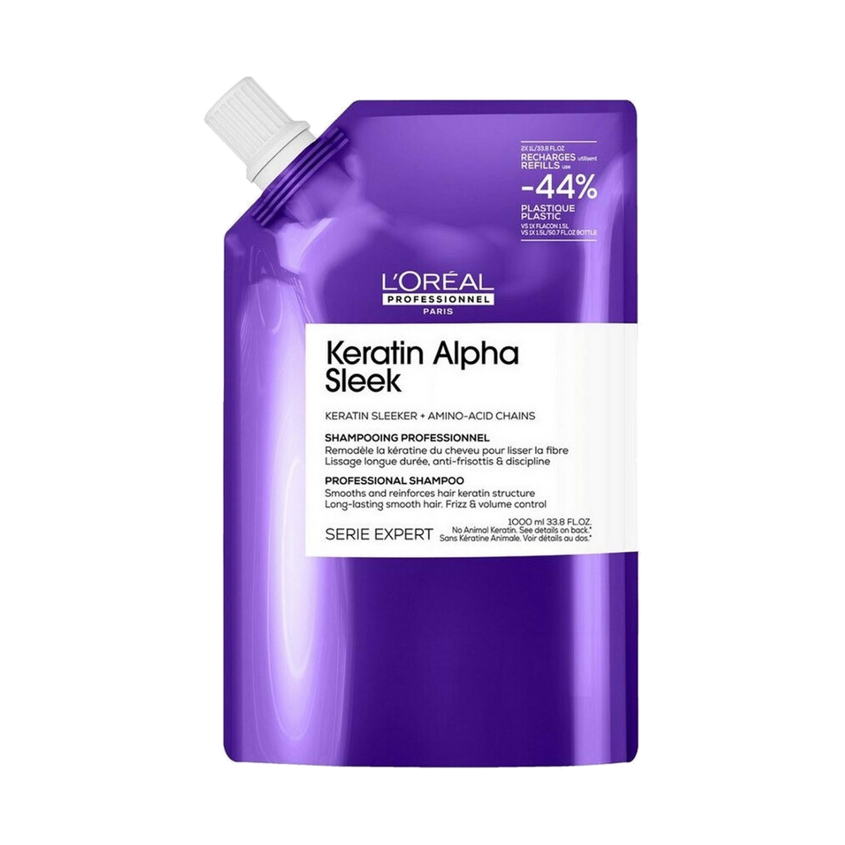 L'Oréal Professionnel Paris Keratin Alpha Sleek Shampoo — ricarica 1000 ml