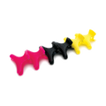 Black Star Plastic Hair Claw Clips 6 pcs