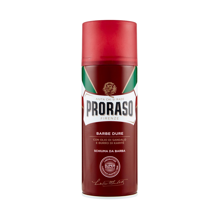 Proraso Schiuma Rossa — Barbe Dure Bombola Barba