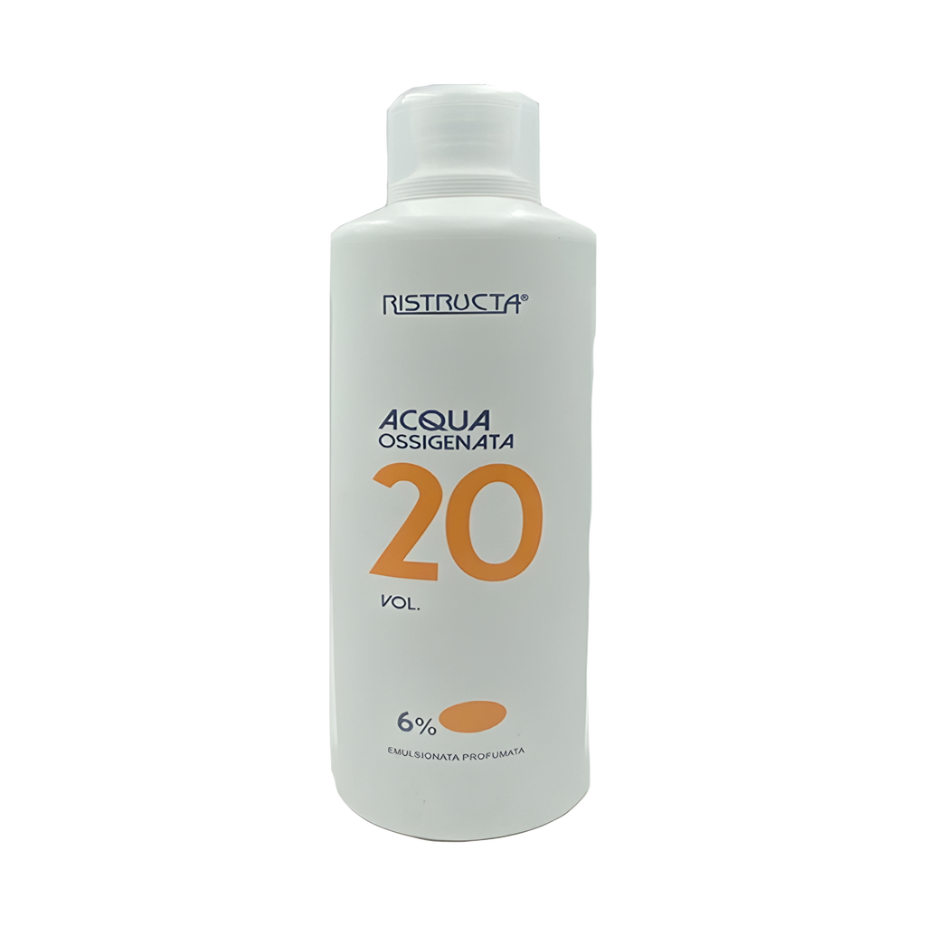 Ristructa acqua ossigenata emulsionata 20 volumi (6%), flacone da 1000 ml