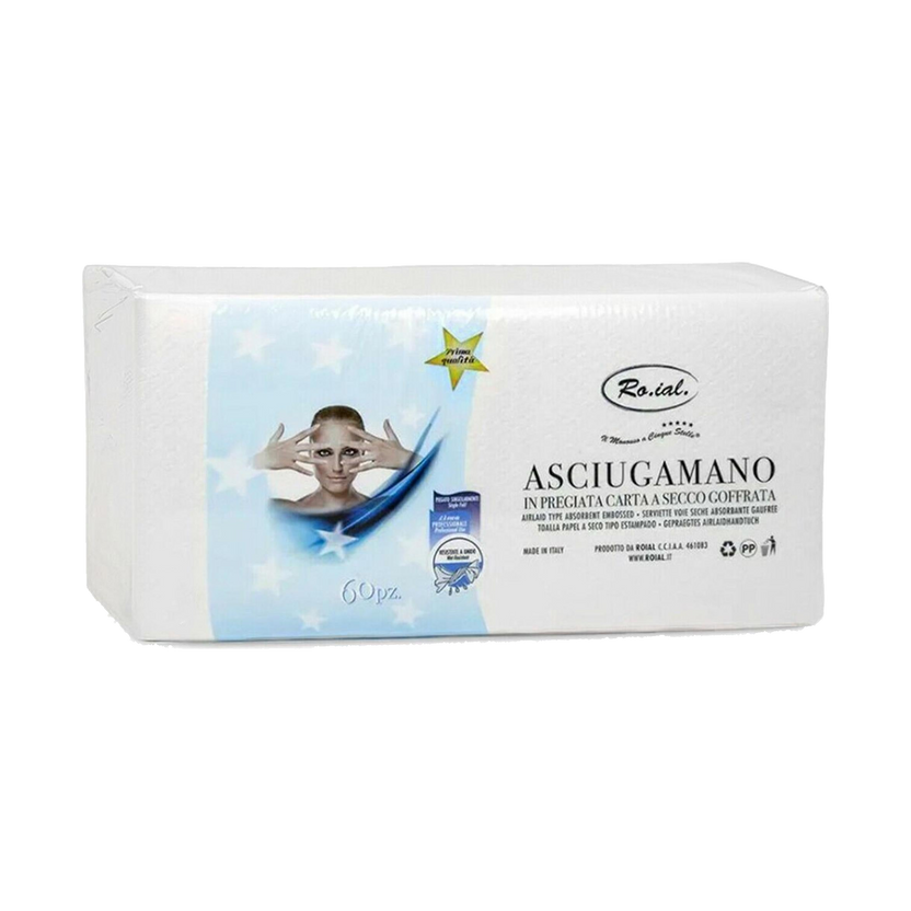 Ro.ial Asciugamani Carta a Secco Goffrata Piegati