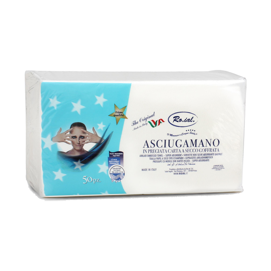 Ro.ial Asciugamani Carta a Secco Goffrata Piegati
