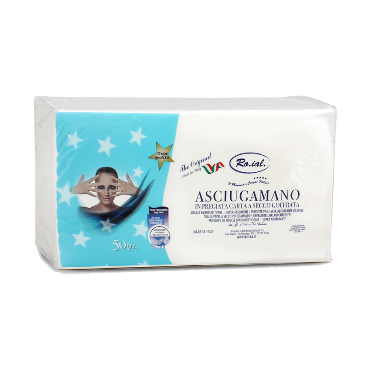 Ro.ial Asciugamani Carta a Secco Goffrata Piegati