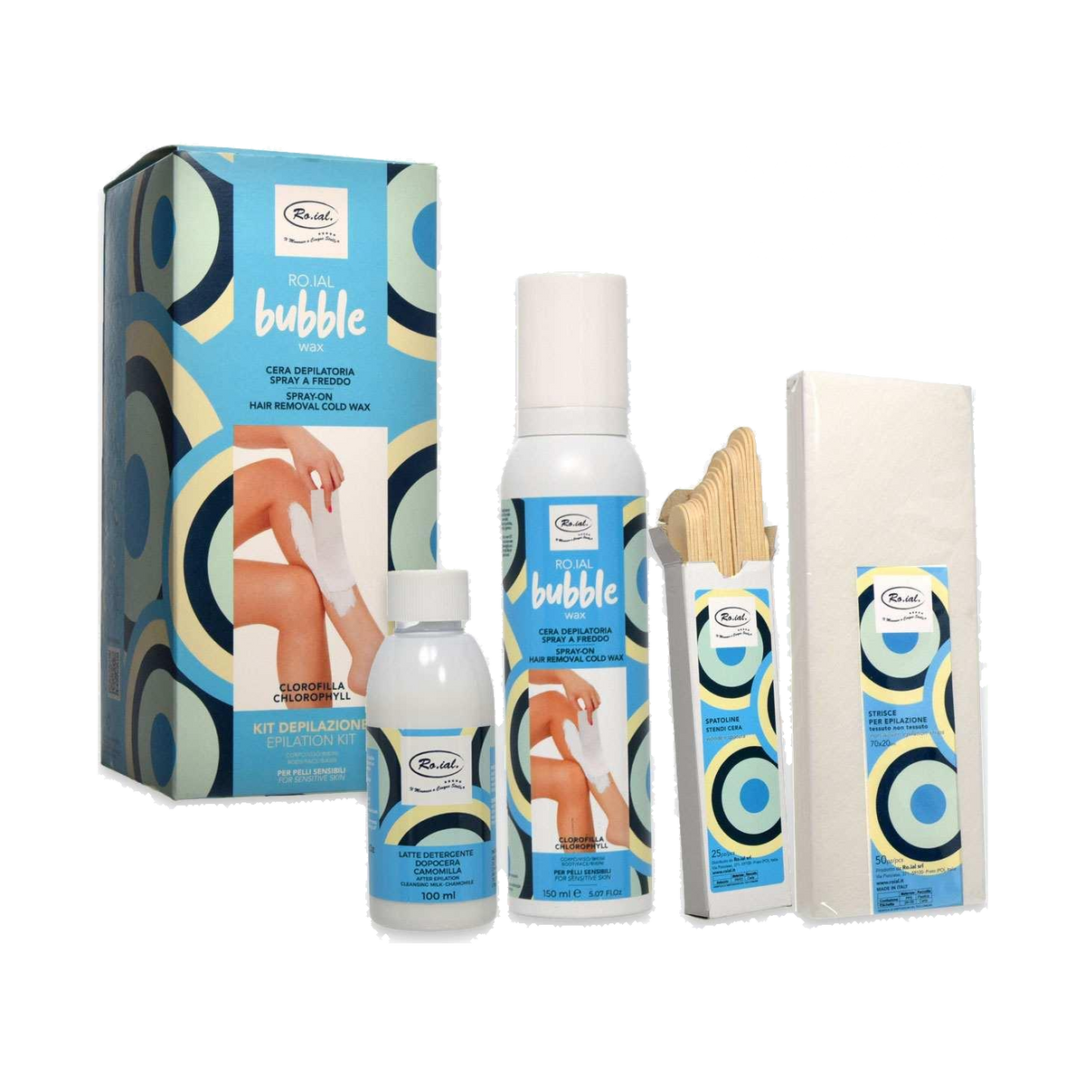 Ro.ial Bubble Wax Kit Epilazione Clorofilla Pelli Sensibili