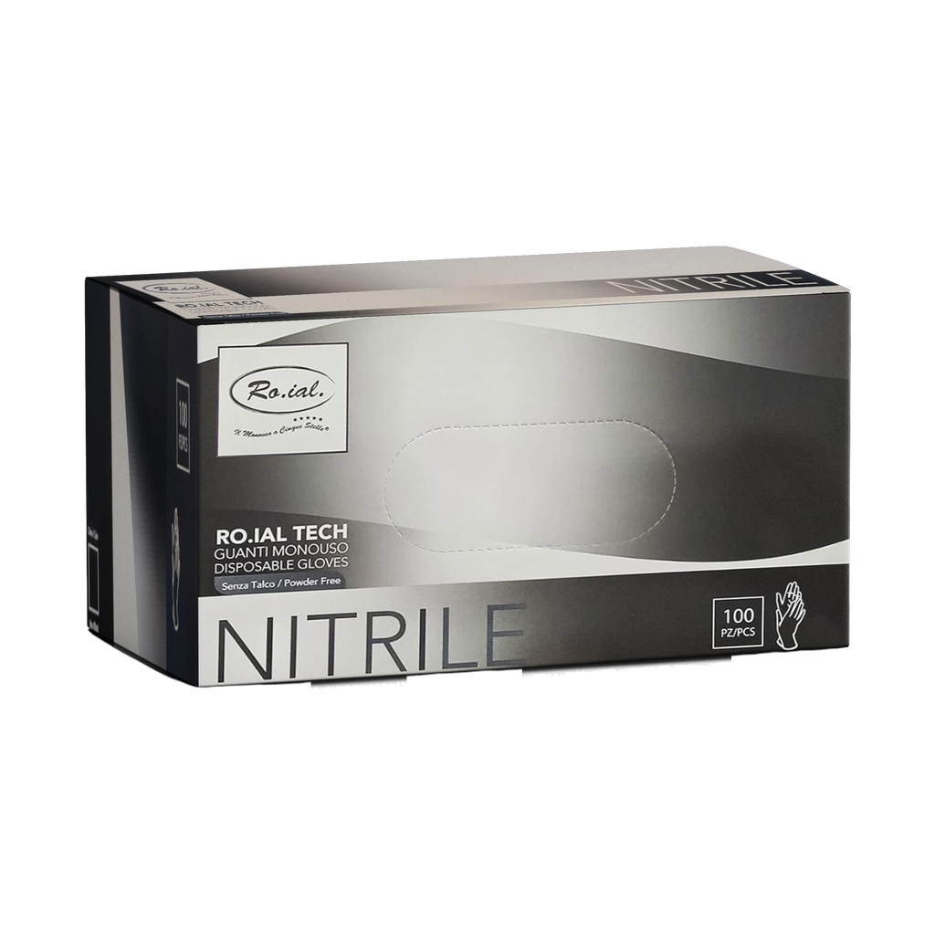 Ro.ial Guanti Monouso in Nitrile Neri Black Touch Taglia M