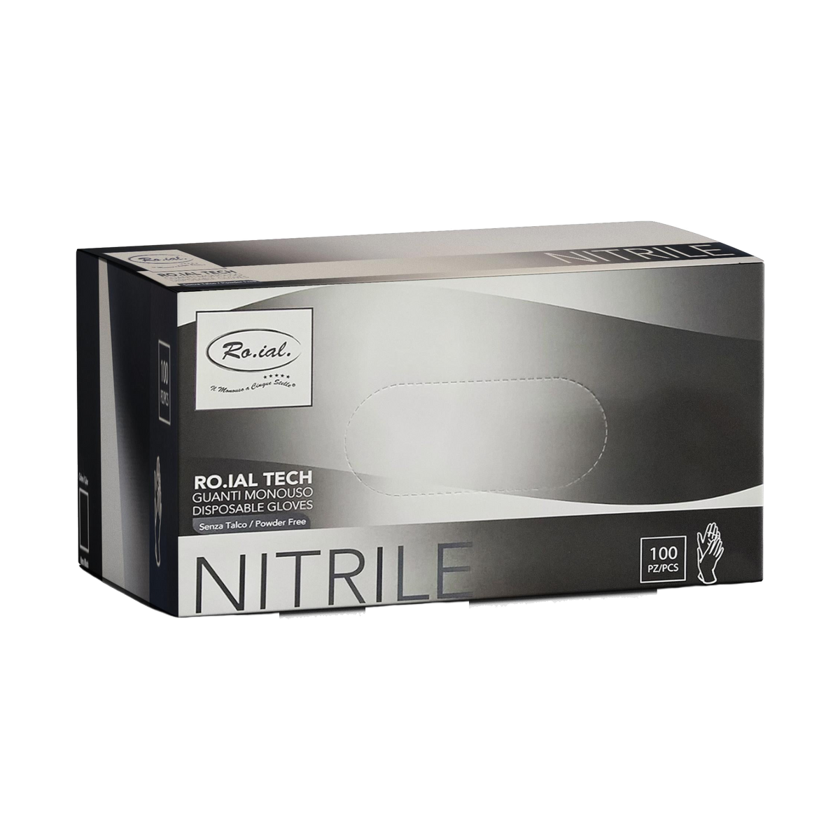 Ro.ial Guanti Monouso in Nitrile Neri Black Touch Taglia M