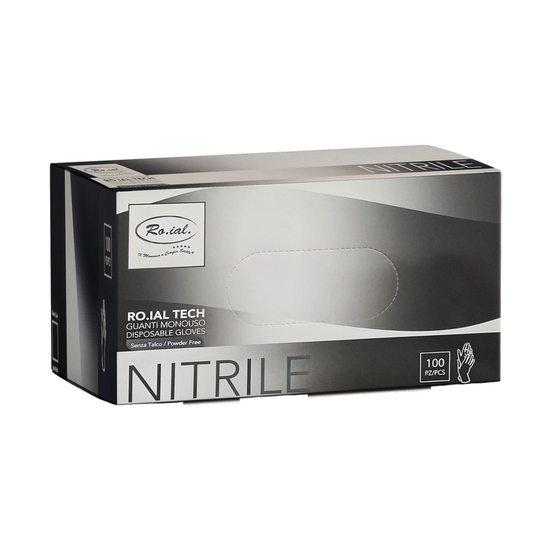 Ro.ial Guanti Monouso in Nitrile Neri Black Touch Taglia M